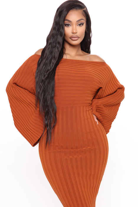 Off the shoulder shop sweater dress fashion nova