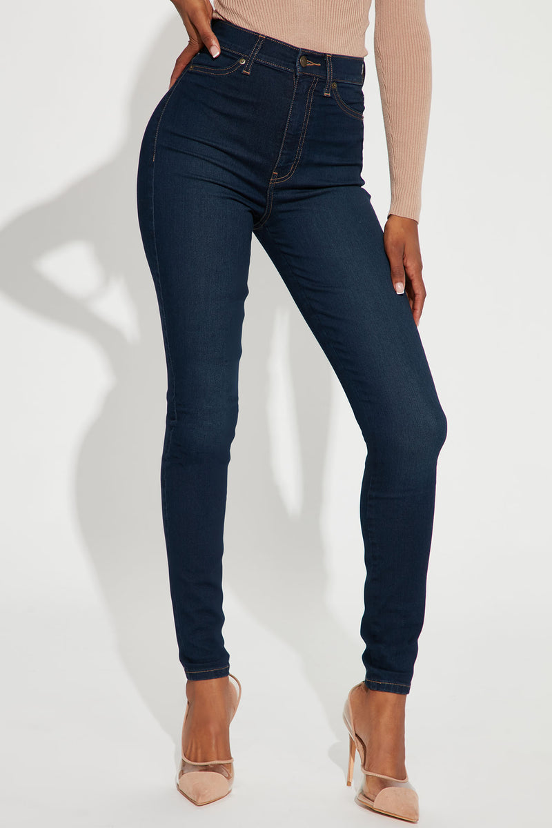 Tall Flex Game Strong Super High Rise Skinny Jeans - Dark Blue Wash ...