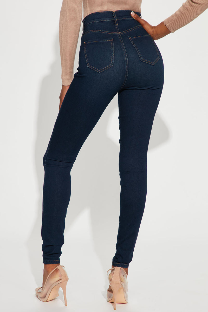 Tall Flex Game Strong Super High Rise Skinny Jeans - Dark Blue Wash ...