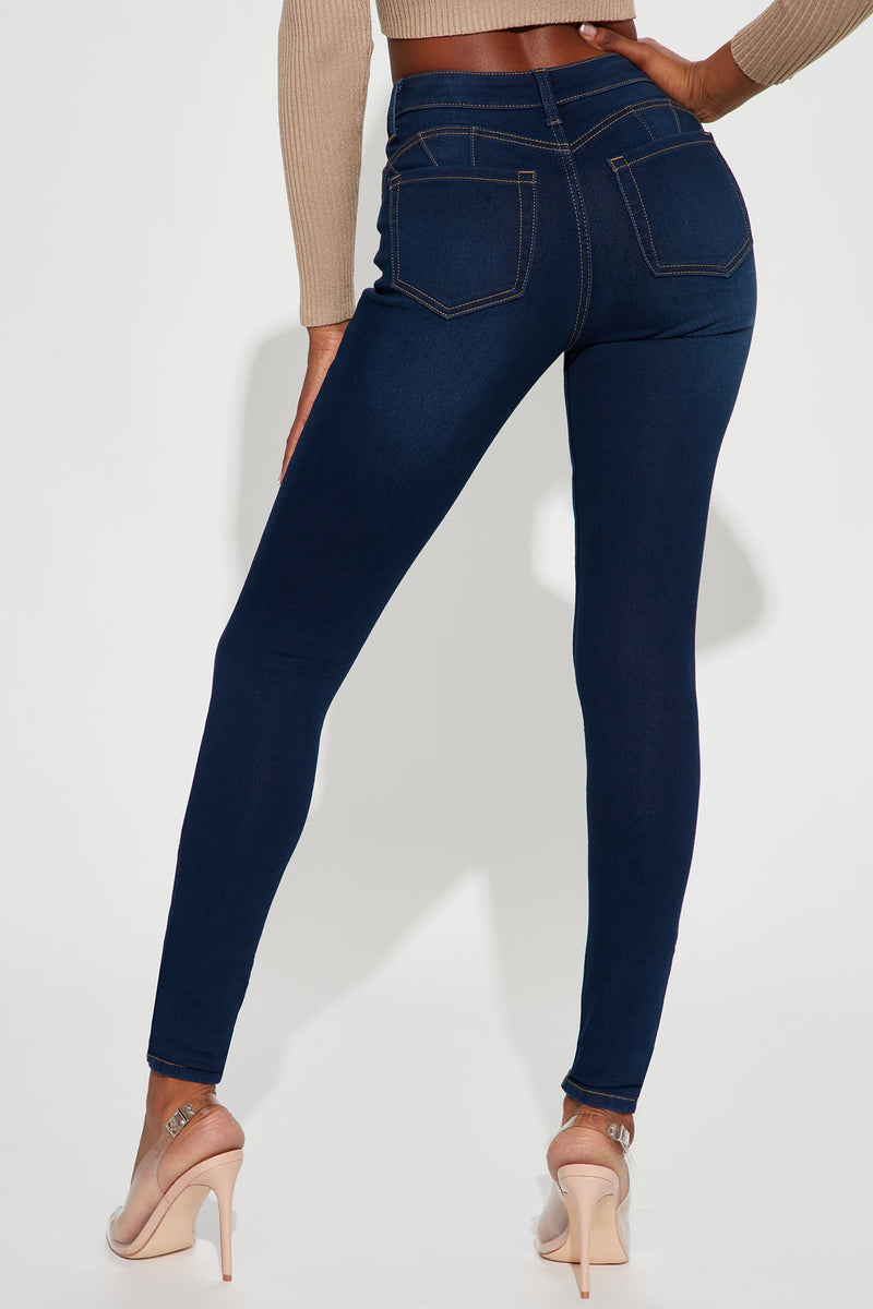 Tall Alexa High Rise Booty Lifter Skinny Jeans - Dark Denim | Fashion ...