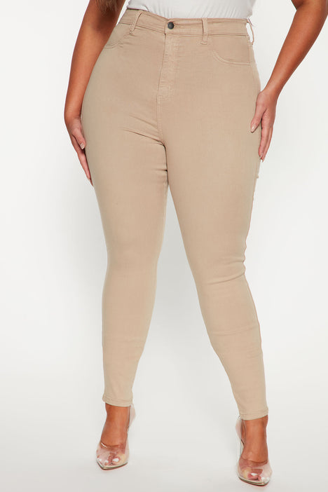 Tall Classic High Waist Skinny Jeans Khaki Fashion Nova Jeans