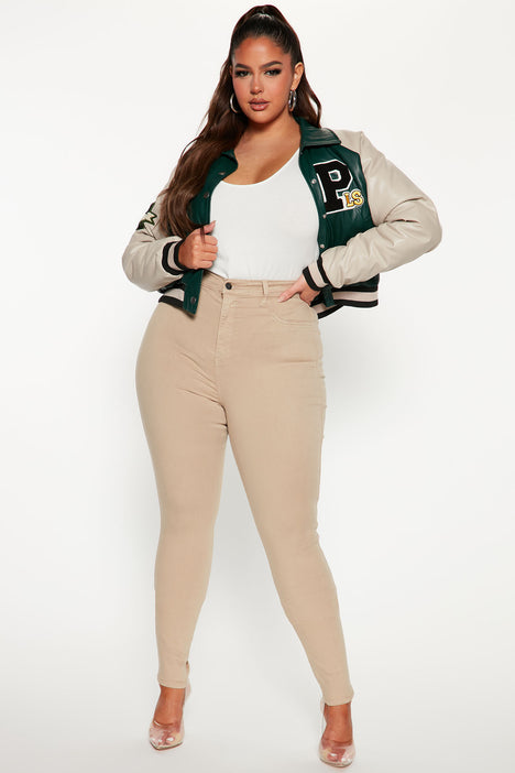 Fashion nova khaki jeans sales