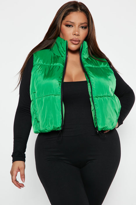 Kelly green deals puffer vest