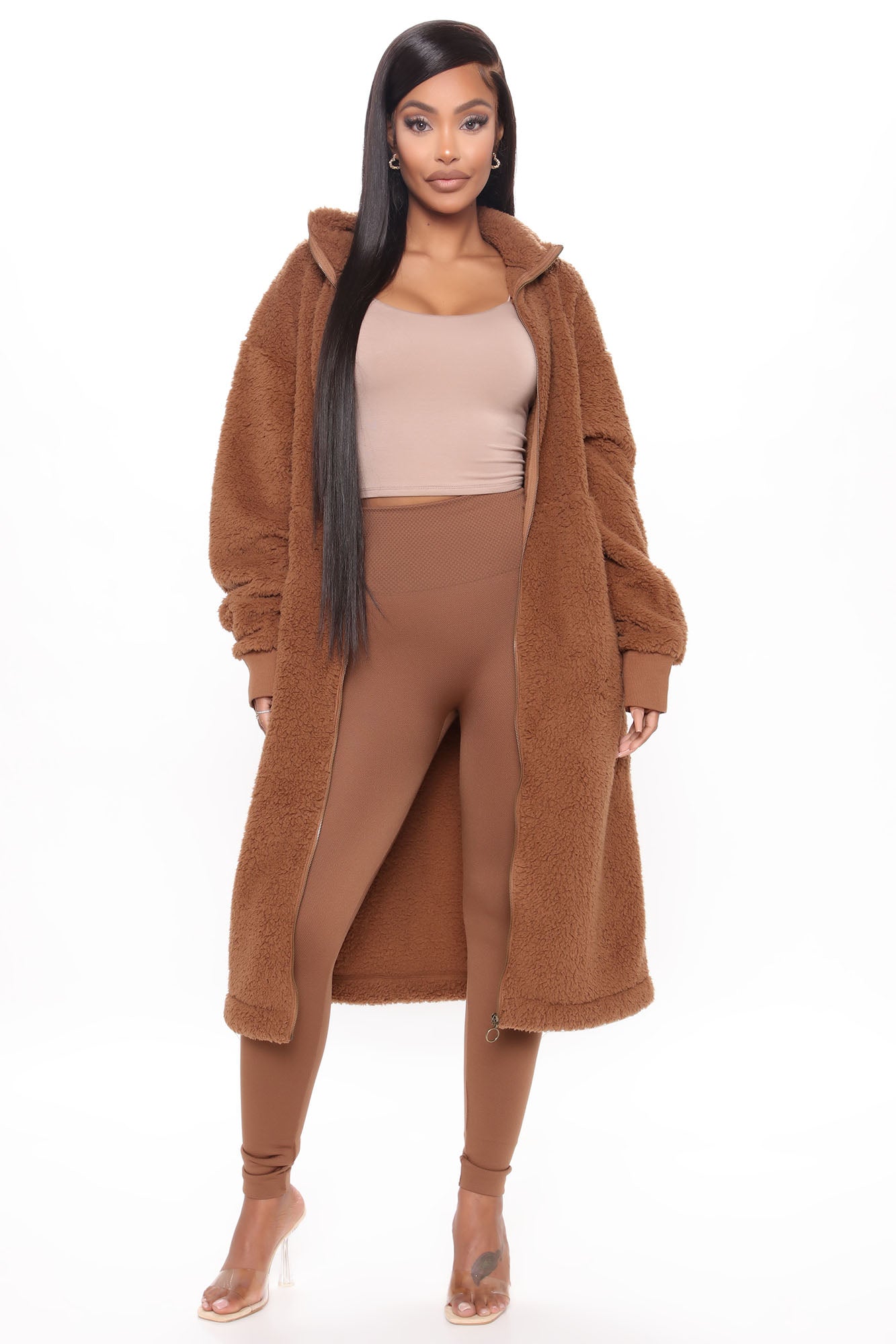 Camel sherpa jacket sale