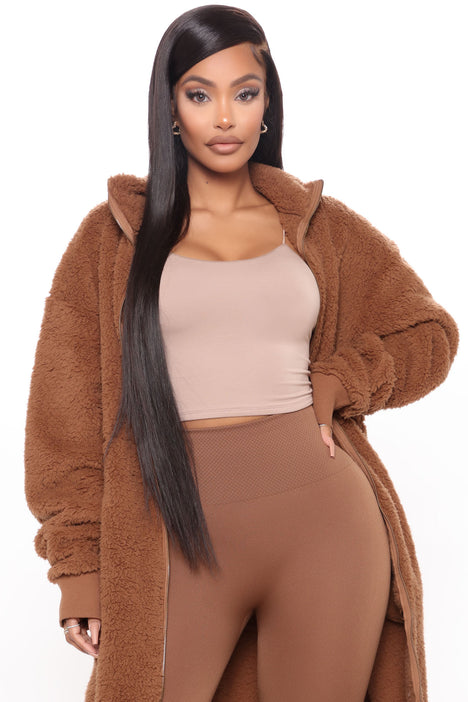 Sherpa jacket camel discount
