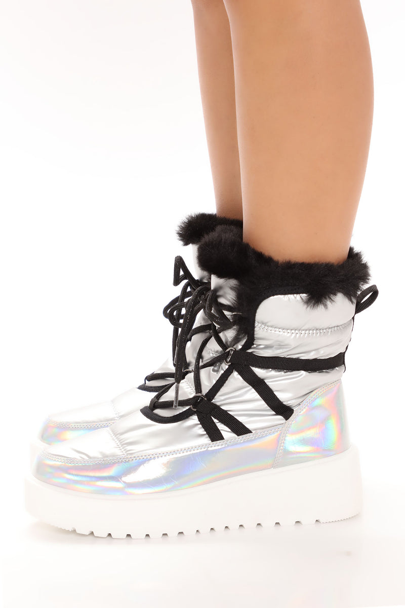 Keep Me Warm Boots - Silver | Fashion Nova, Shoes | Fashion Nova