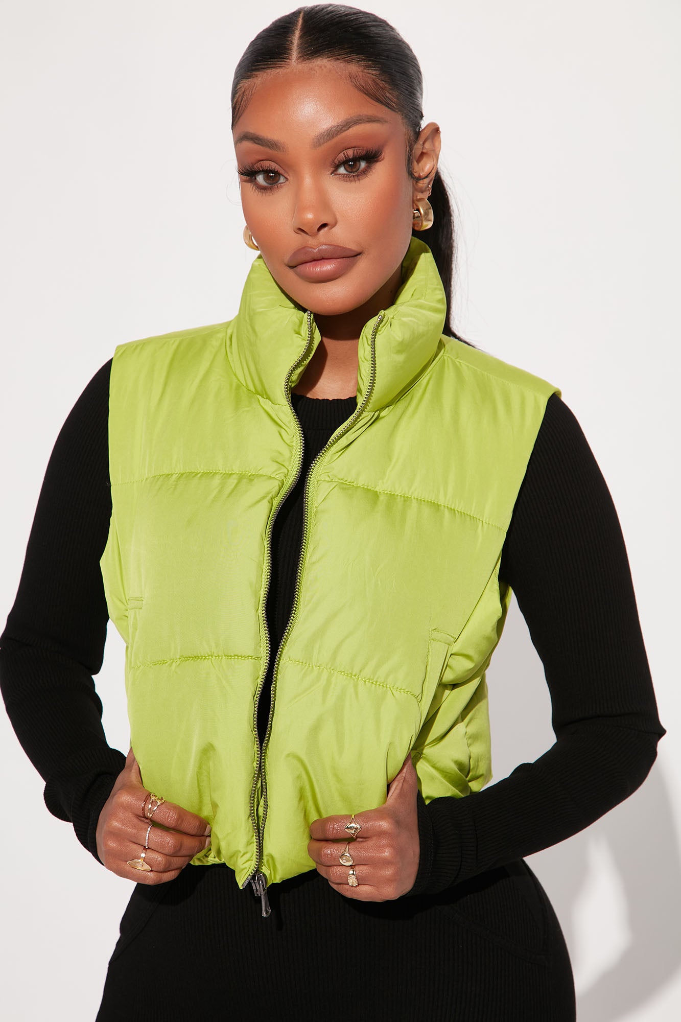 Live More Puffer Vest Lime Fashion Nova Jackets Coats