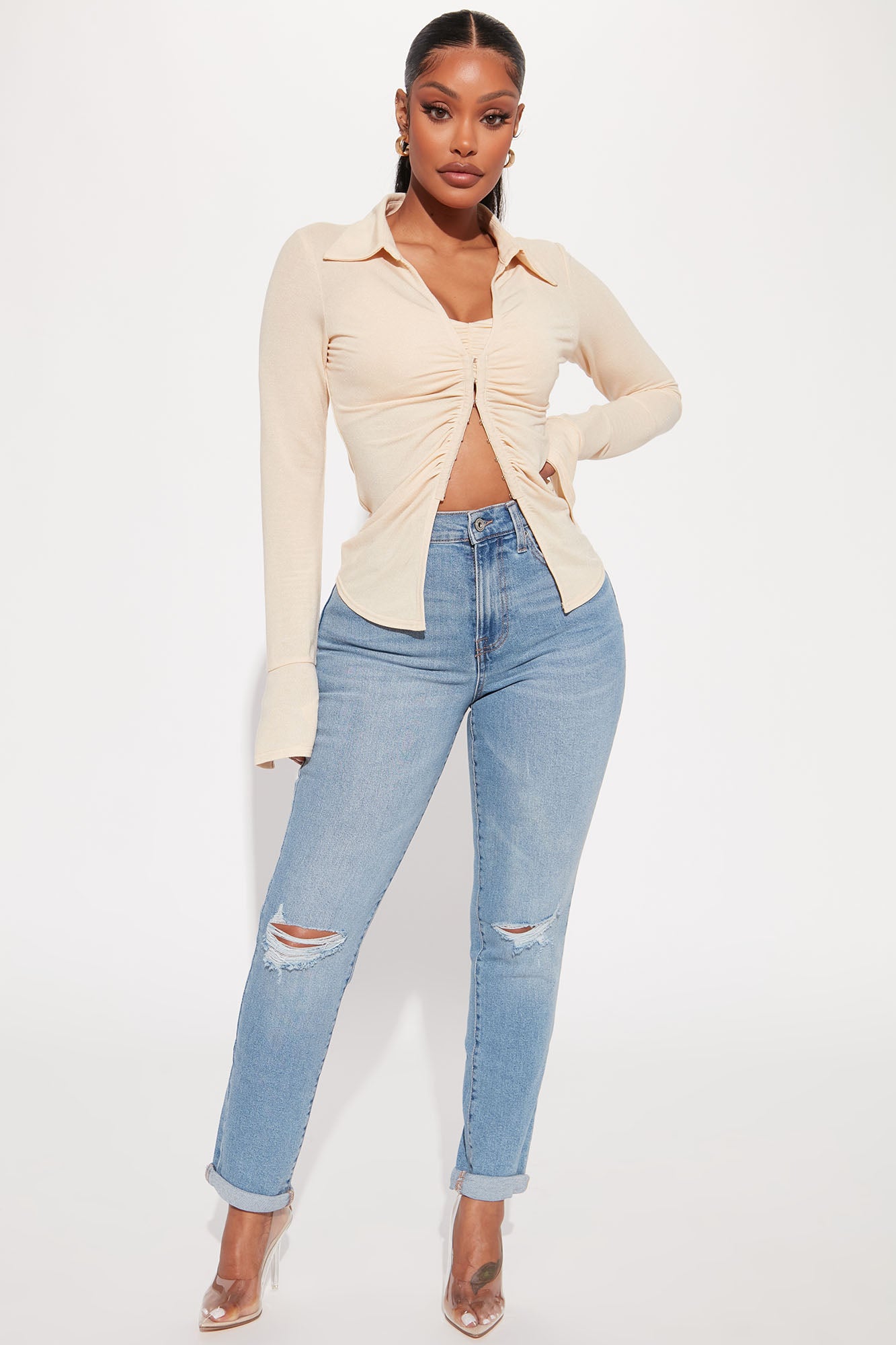 Daily Double Low Stretch Ripped Mom Jeans - Medium Wash | Fashion Nova, Jeans | Fashion Nova