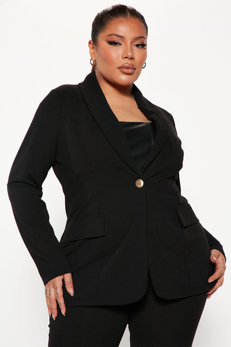 Women's dressy black pant suits shop