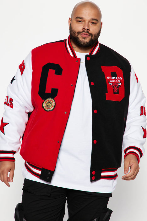 Chicago Bulls Tri-Color Jacket Blk/Red/Wht in 2023