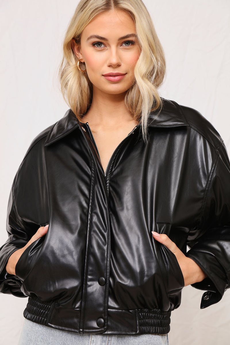 Sarabeth Faux Leather Puffer - Black | Fashion Nova, Nova Vintage ...