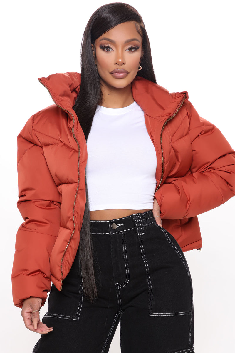 Climate Change Puffer Jacket - Rust | Fashion Nova, Jackets & Coats ...