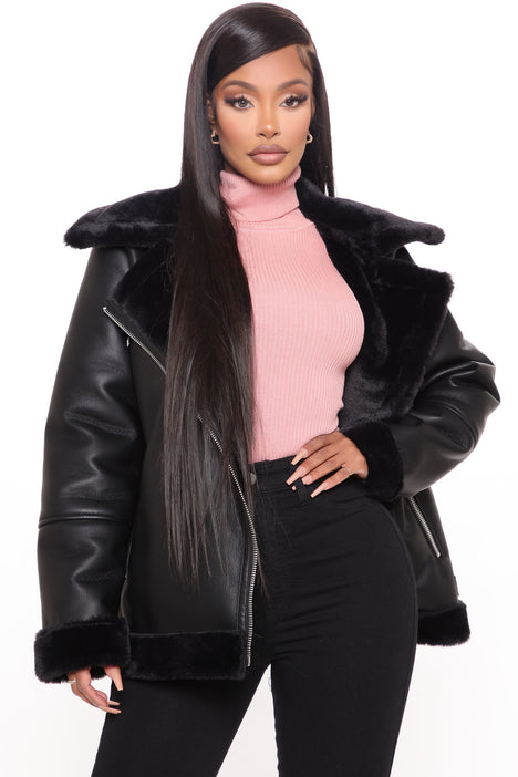 Chic Bad Ass Faux Leather Jacket Black Fashion Nova Jackets