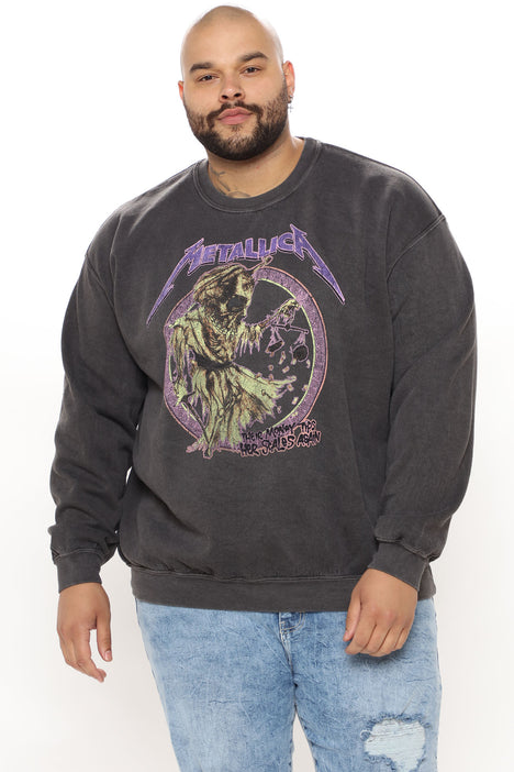 Metallica distressed washed 2025 crew neck sweatshirt