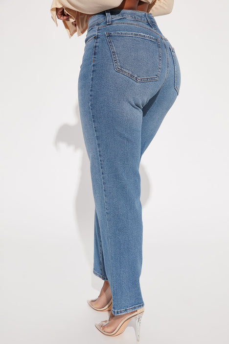Nova 90s Straight Leg Jeans Medium Blue Wash