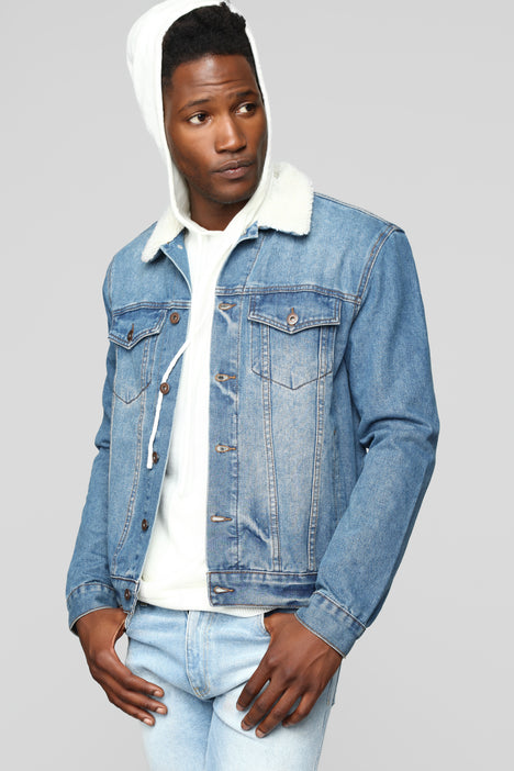 Mens medium discount wash denim jacket