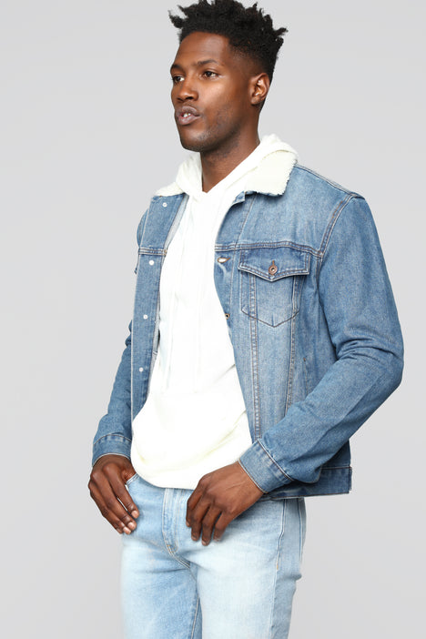 Fashion nova jean jacket with clearance fur