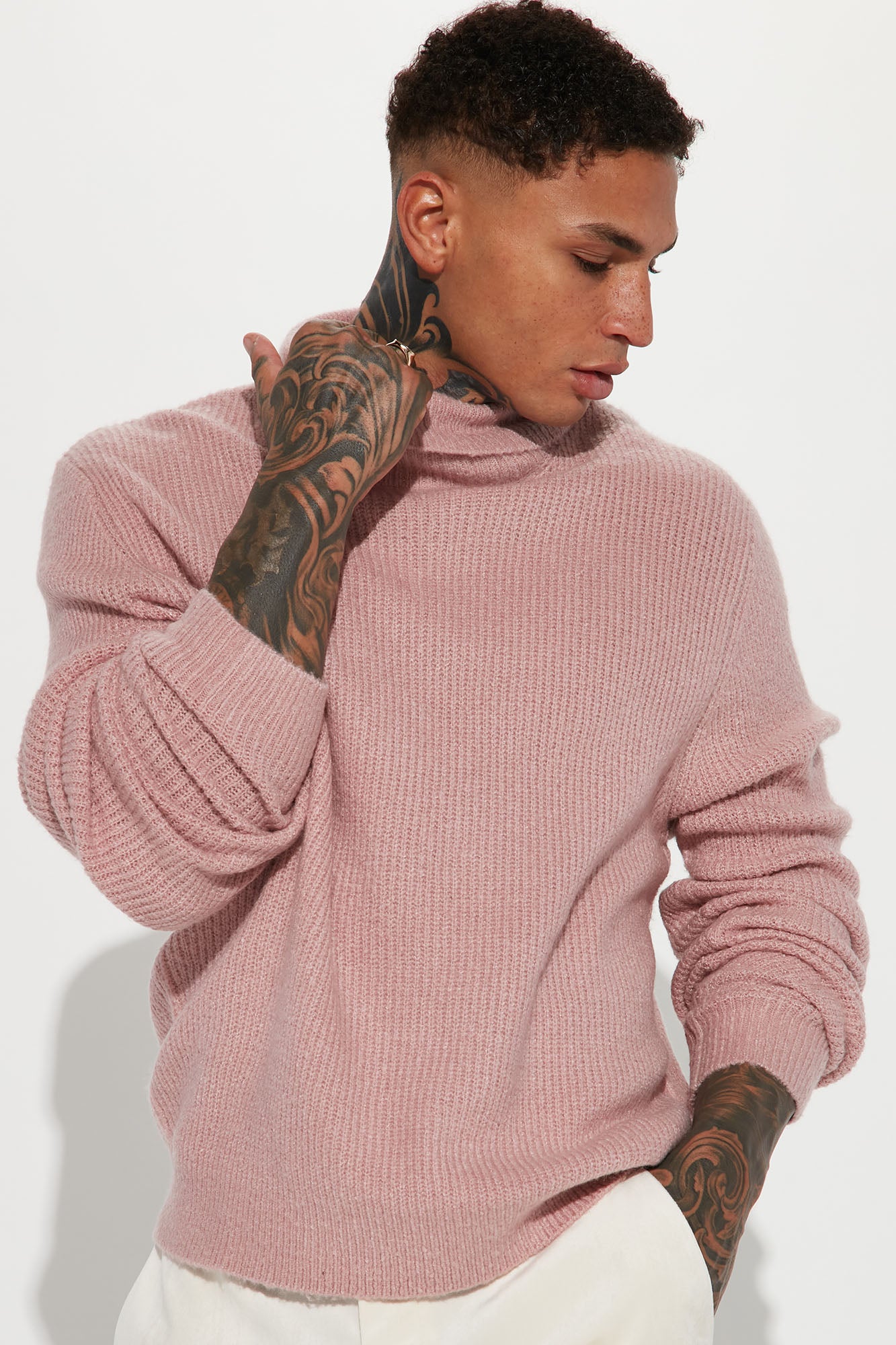 Mens clearance turtleneck ribbed