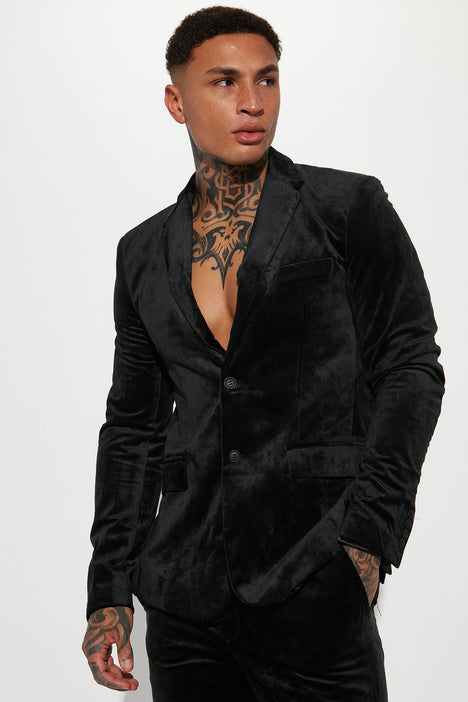 Velvet suit jacket black online