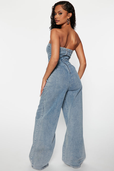 Fashion nova shop denim romper