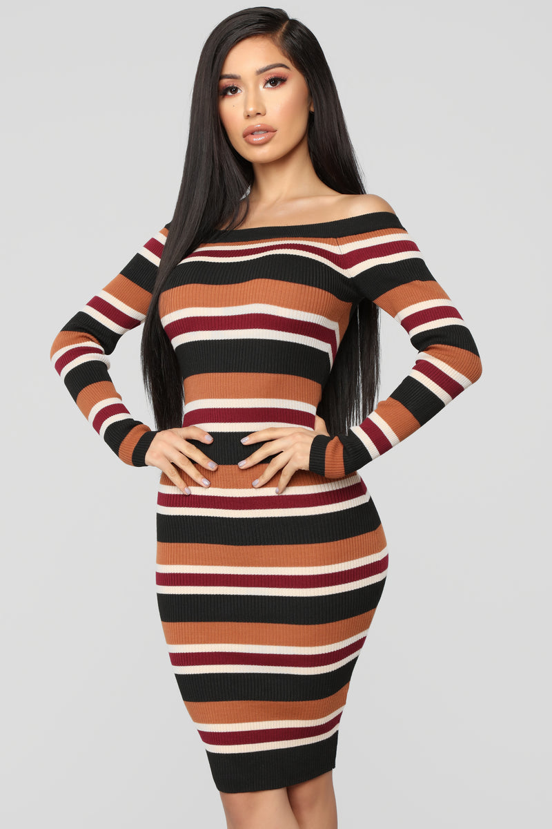 Lots Of Love Striped Dress - Black | Fashion Nova, Dresses | Fashion Nova