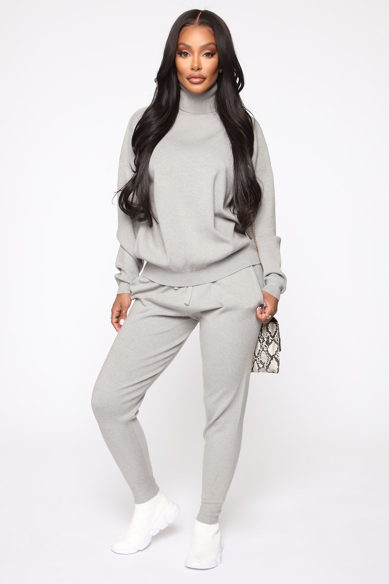 Got Me Chilled Down Sweater Set - Heather Grey, Fashion Nova, Matching Sets