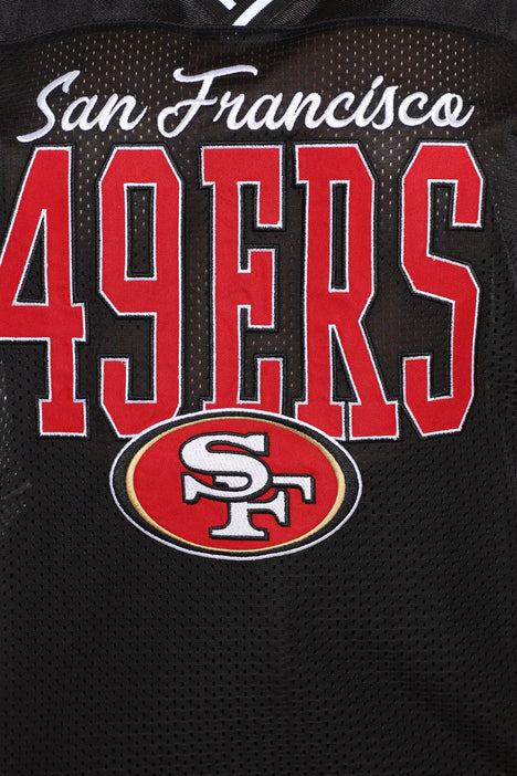 49ers jersey black and red