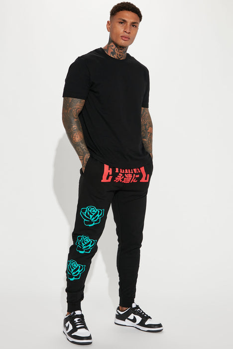 Joggers with roses hotsell