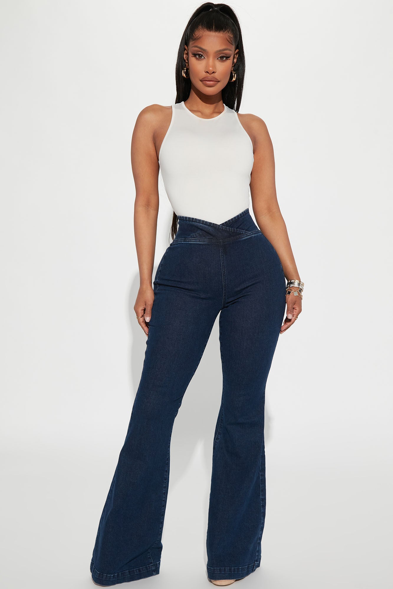 Tight stretchy flared pants clearance