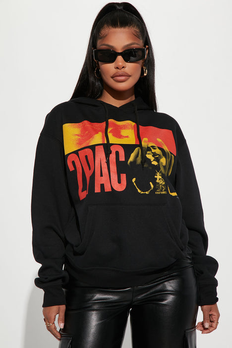 2PAC Washed Hoodie Black