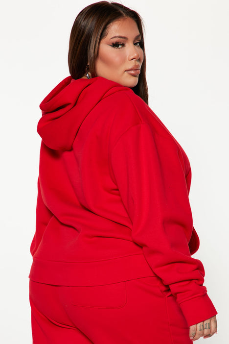 Fashion nova red hoodie online