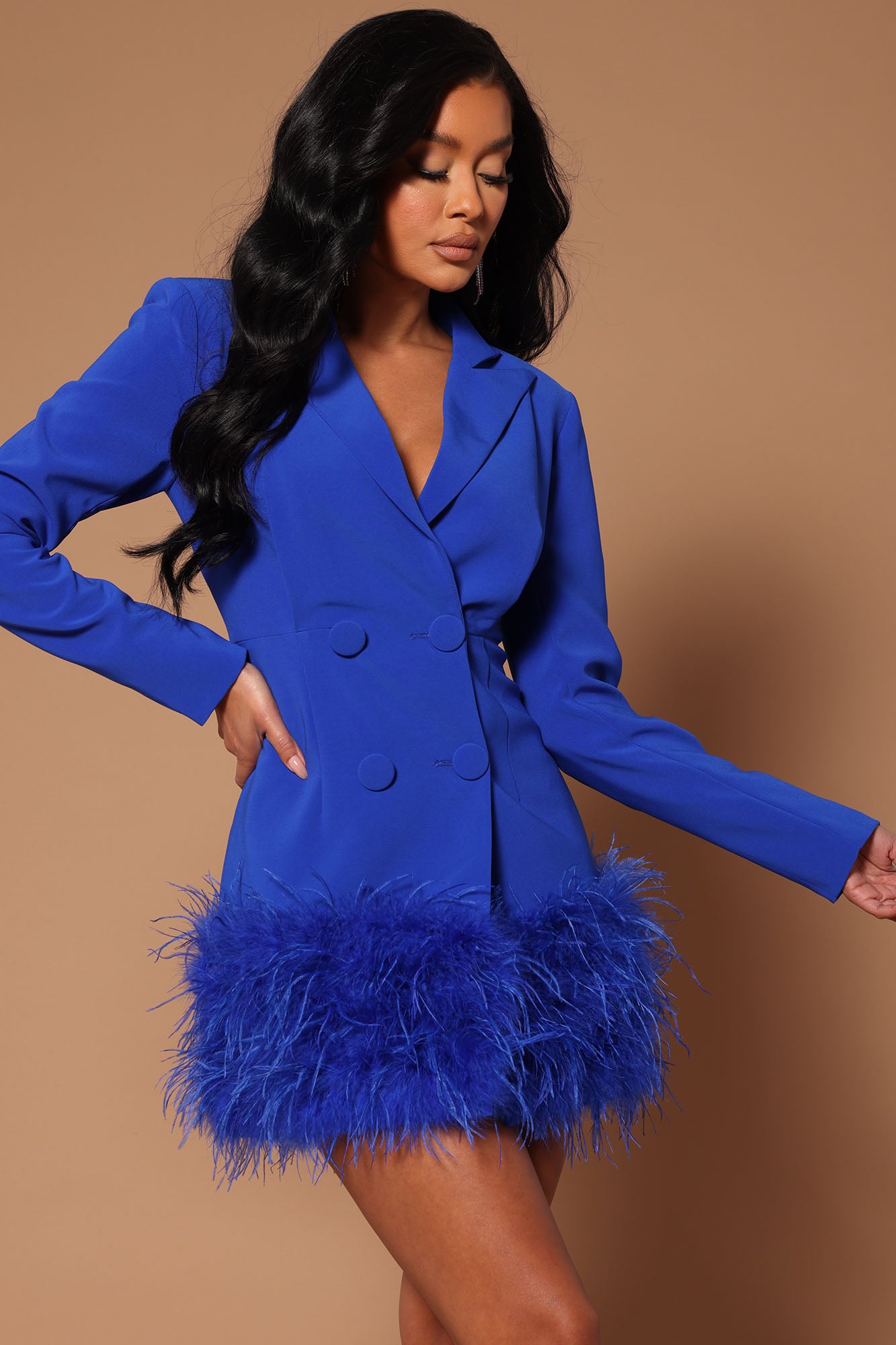 Royal blue blazer dress hot sale