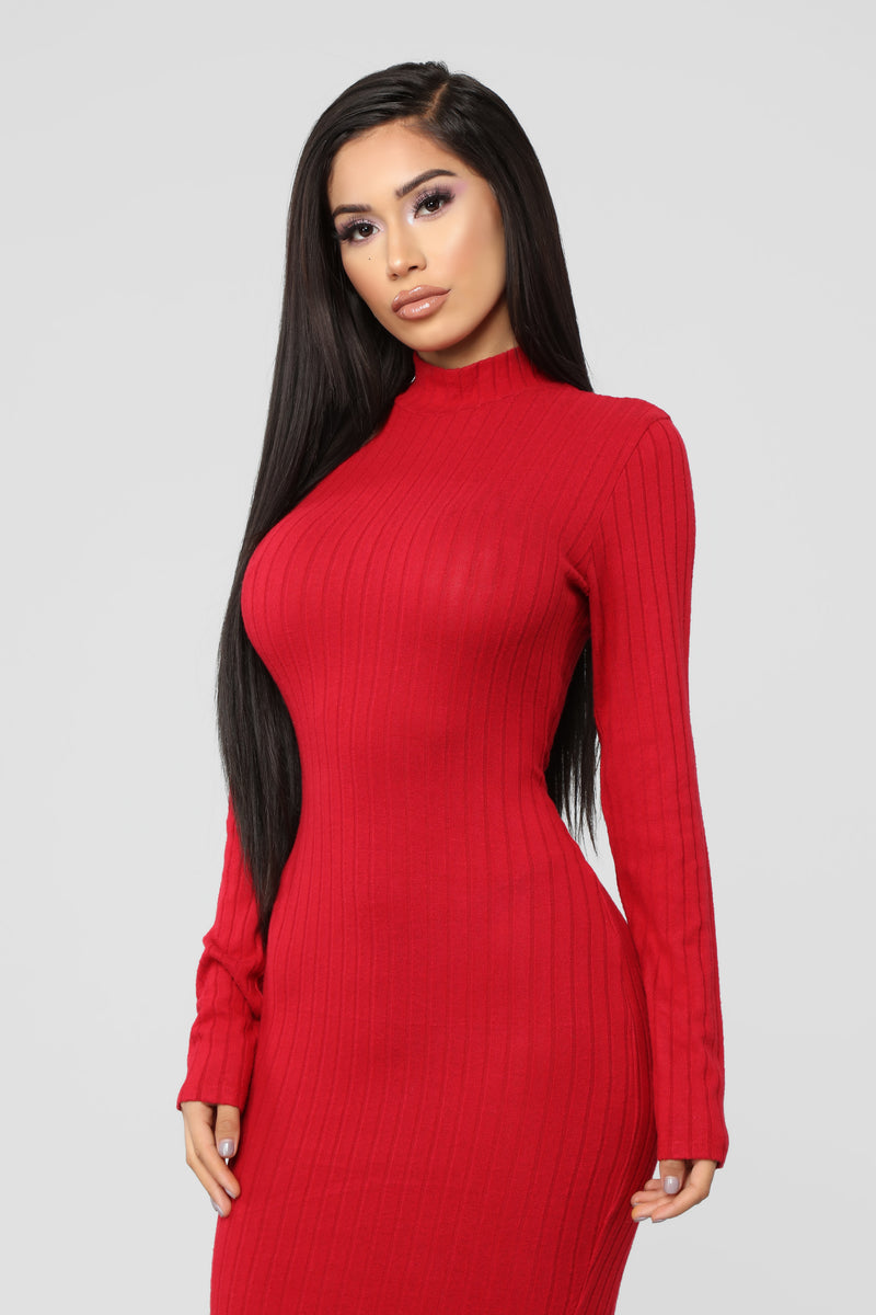Not Over You Yet Sweater Dress - Red | Fashion Nova, Dresses | Fashion Nova