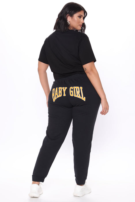 Baby Girl Sweatpants - Black