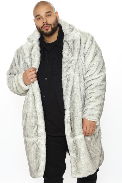 Fashion nova white fur coat hot sale