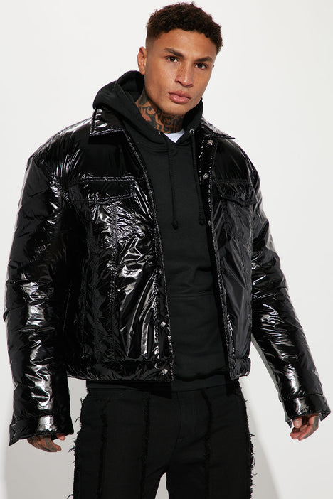 Shiny nylon jacket shop