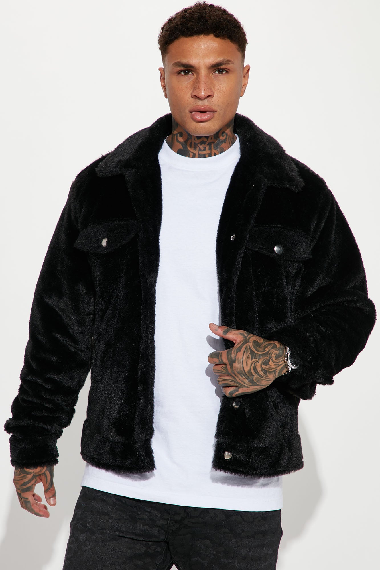 Fur trucker jacket discount