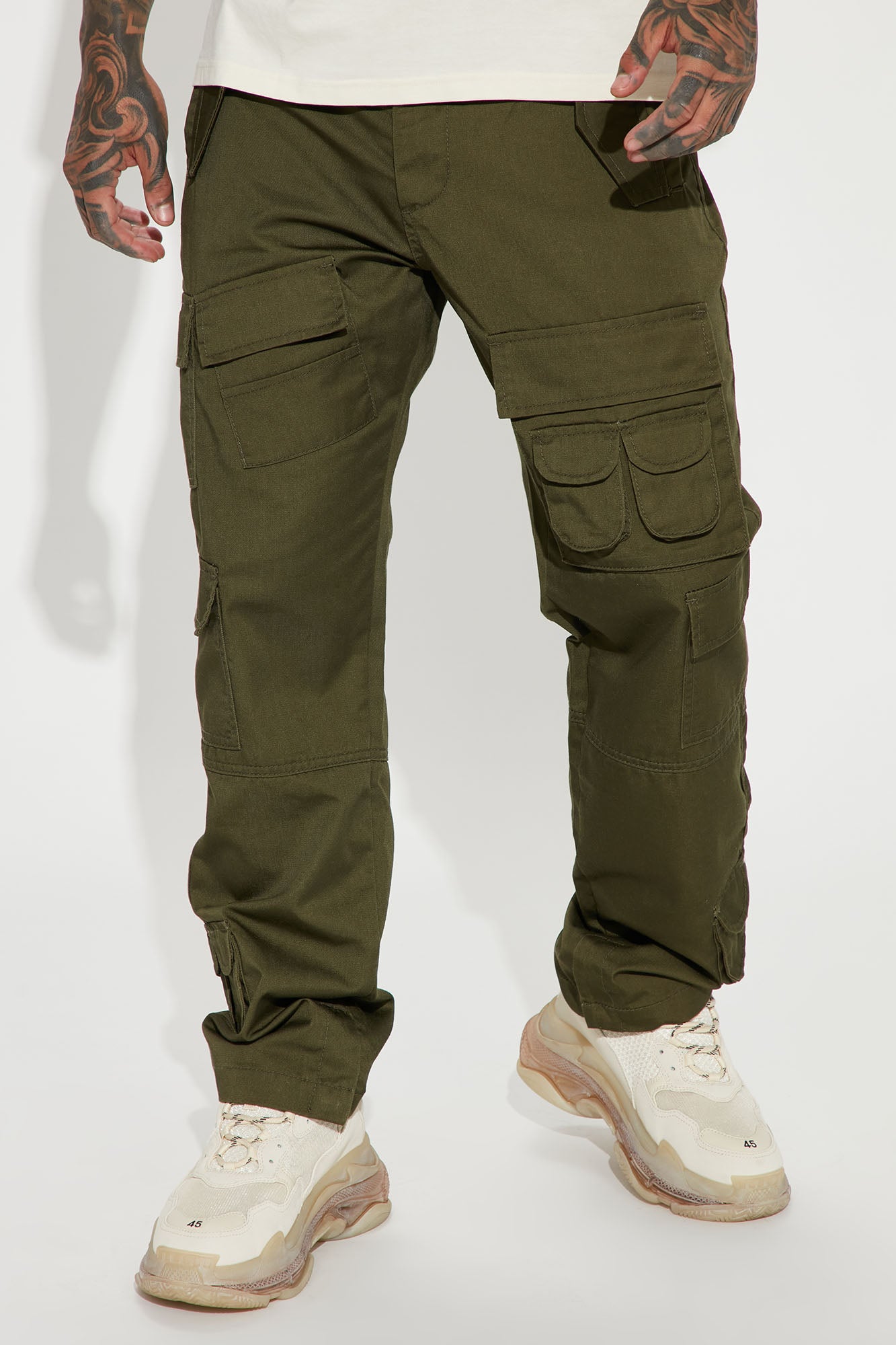 Modern Cargo Straight Pants Olive