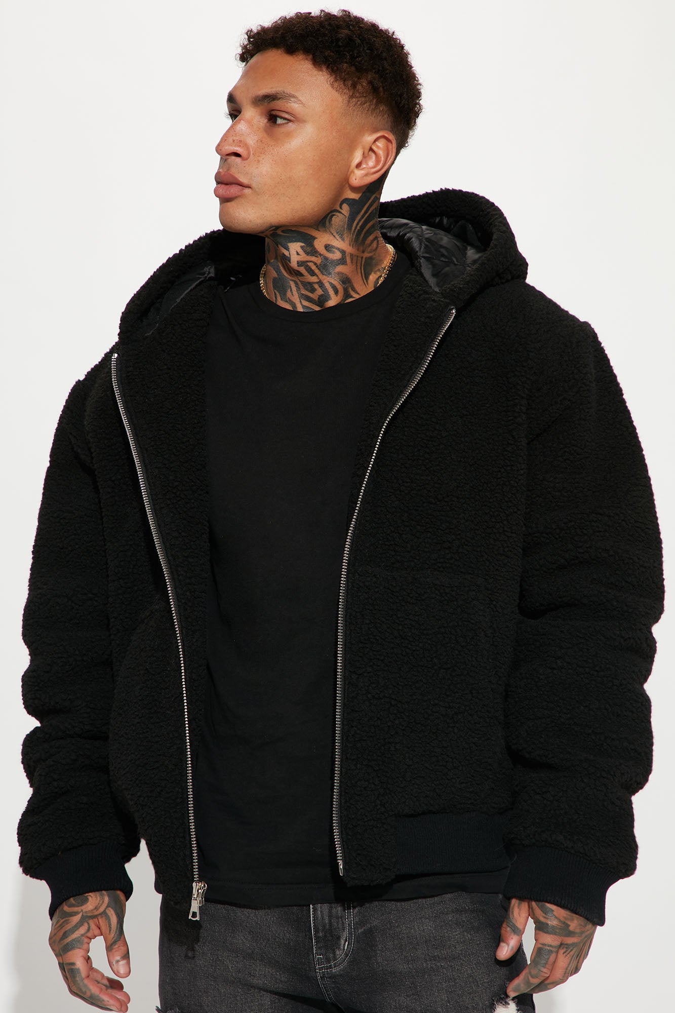 Hoodie with discount bomber jacket