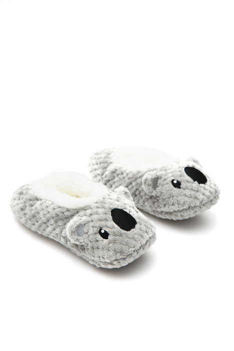 Fuzzy Friends Slippers Grey combo
