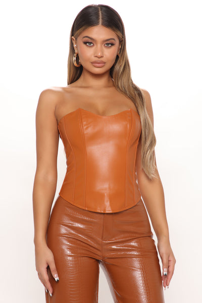 All I Want Is You Corset Top - Brown