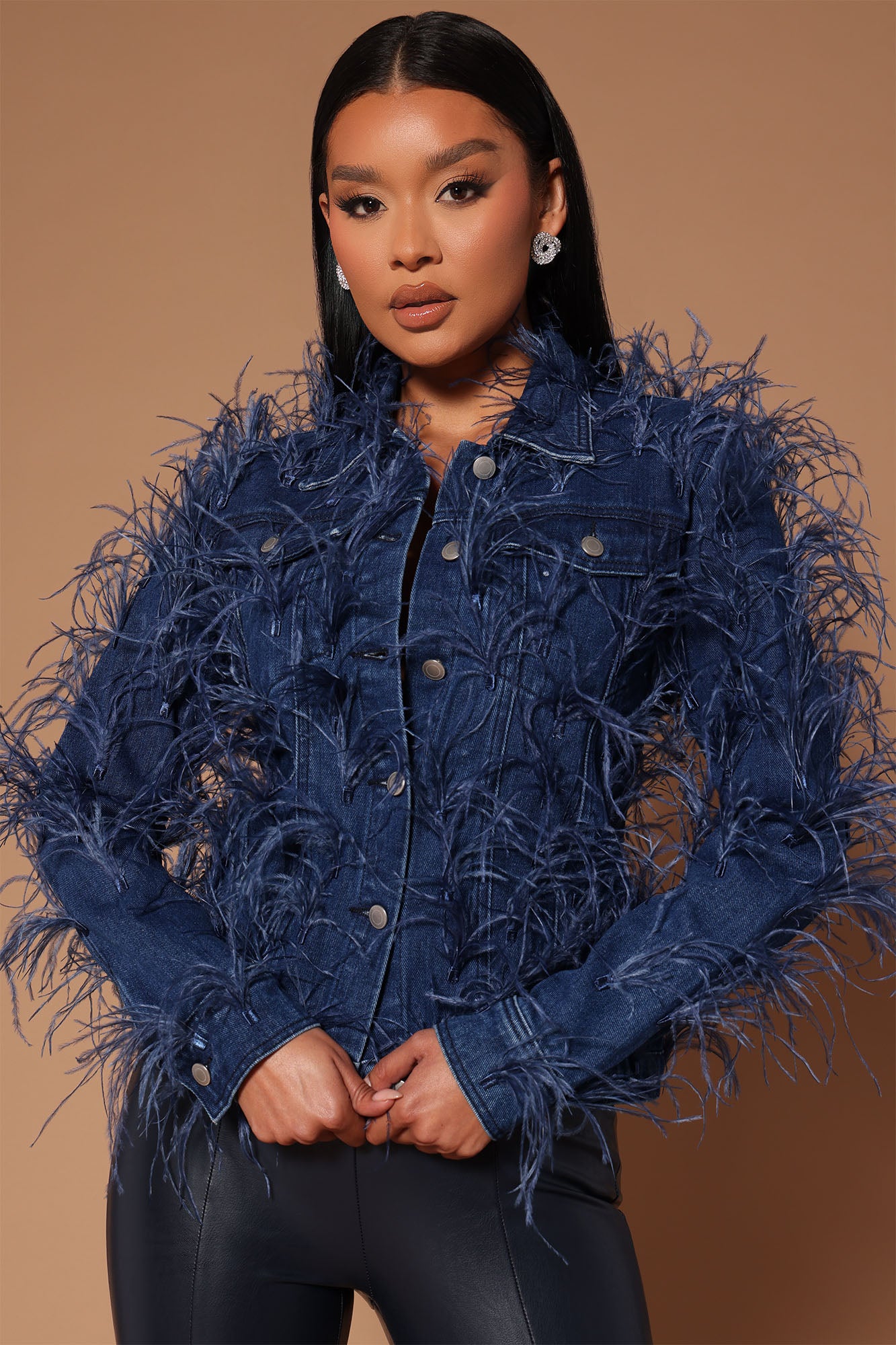 Denim jacket deals with feathers