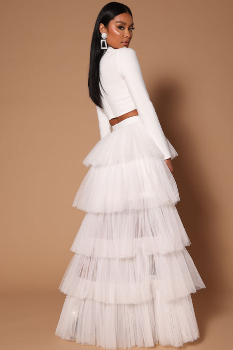 Nina Tulle Skirt Set White Fashion Nova Luxe Fashion Nova