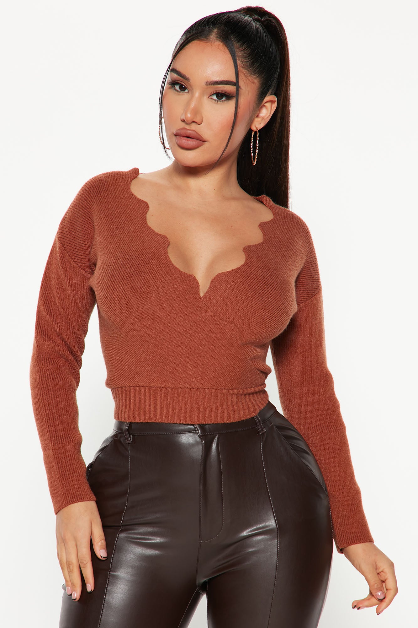 Cognac hotsell color sweater