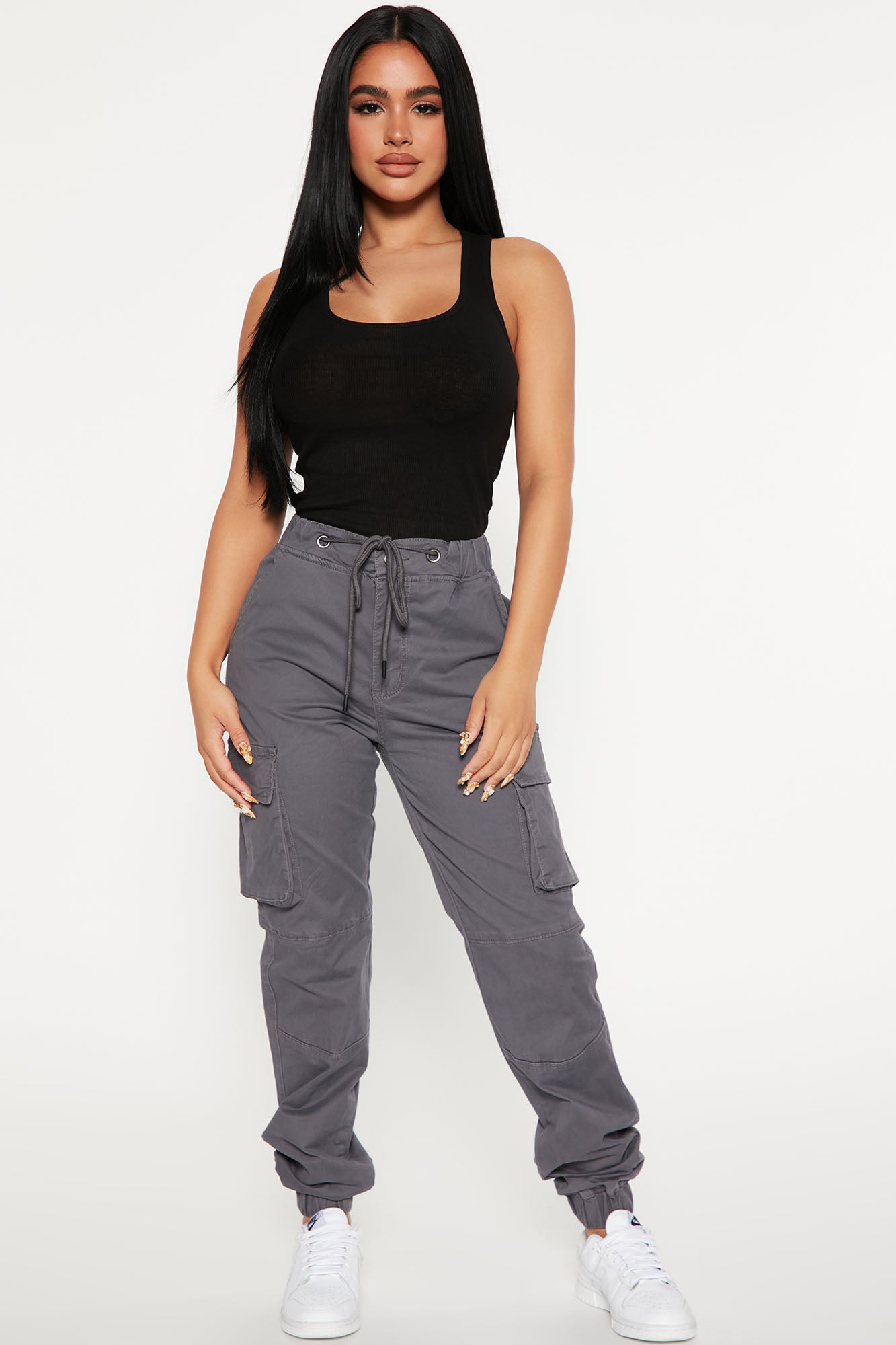 Grey womens new arrivals cargo pants