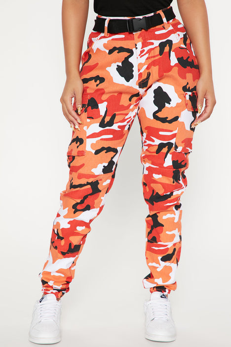 Camo cargo pants womens orange new arrivals