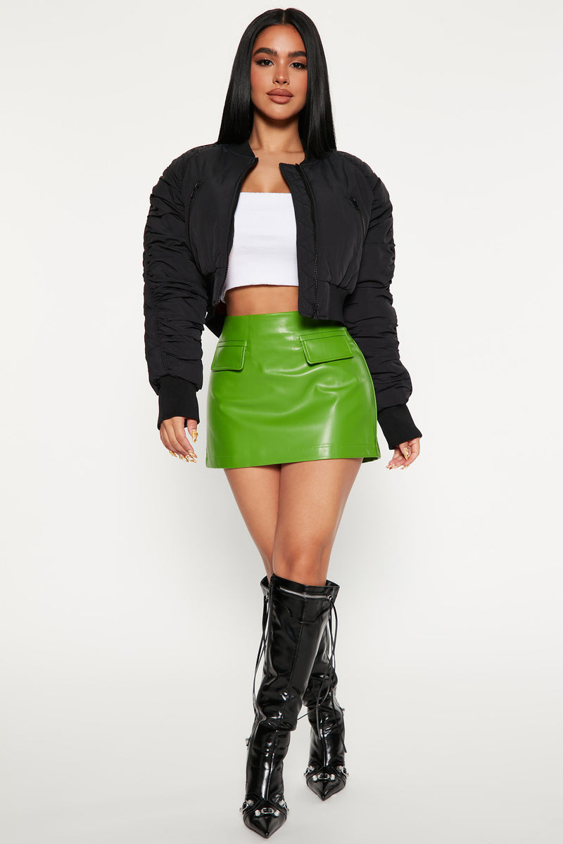 The One For You Faux Leather Mini Skirt - Green | Fashion Nova, Skirts ...