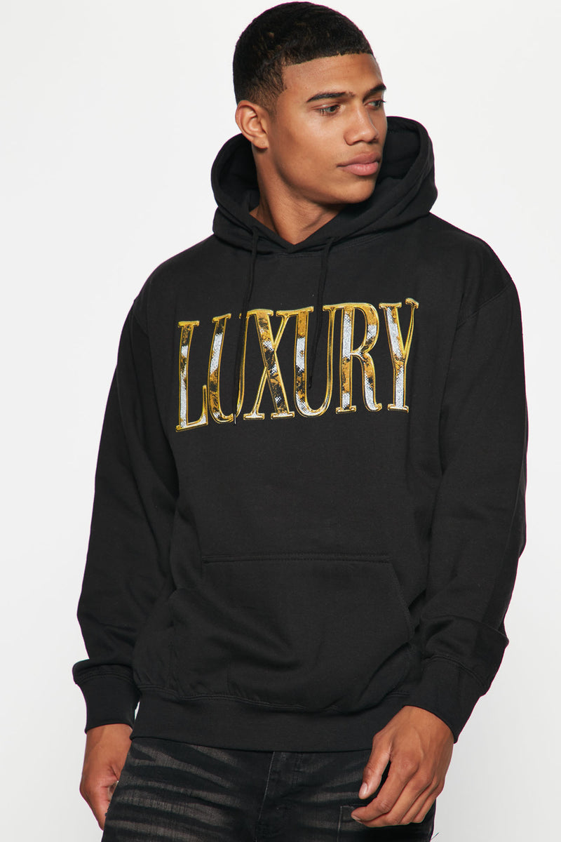 Luxury Logo Hoodie - Black | Fashion Nova, Mens Graphic Tees | Fashion Nova