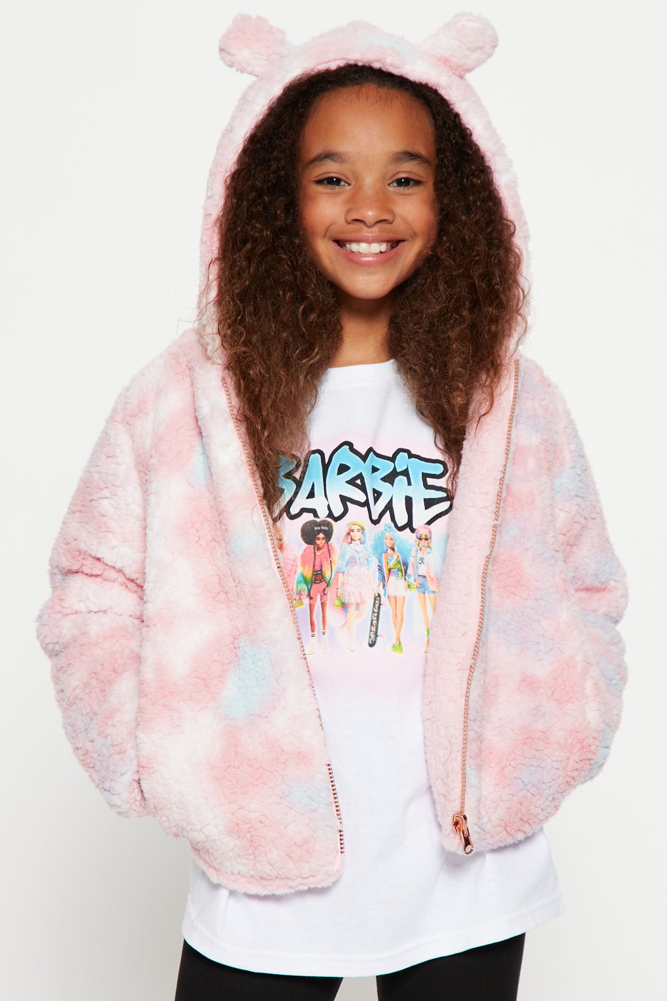 Girls pink sherpa jacket online