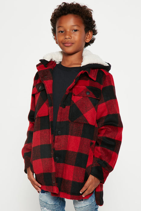 Buffalo plaid sales hooded jacket